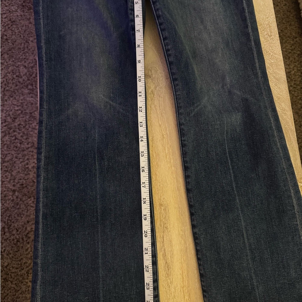 MOTHER Dark Blue Straight Leg Jeans - Picture 3 of 9